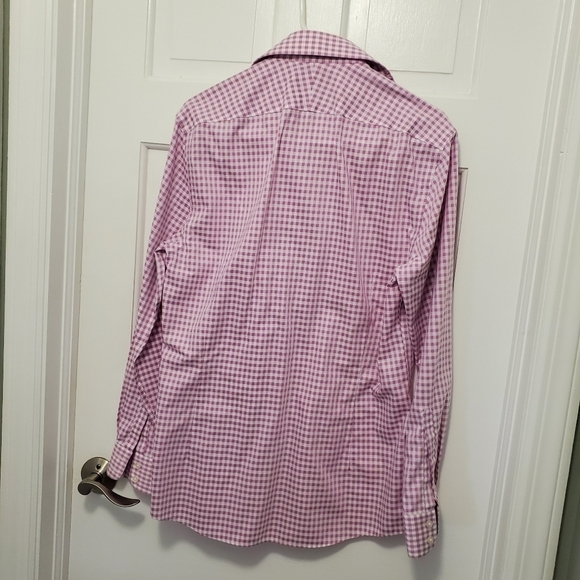 EC Charles Tyrwhitt Plaid Button Front Shirt Business/Casual Non-Iron 15 1/2-34 - Picture 3 of 4